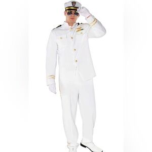 Morphe Costume Men's Sailor Captain White and Gold Costume Set
